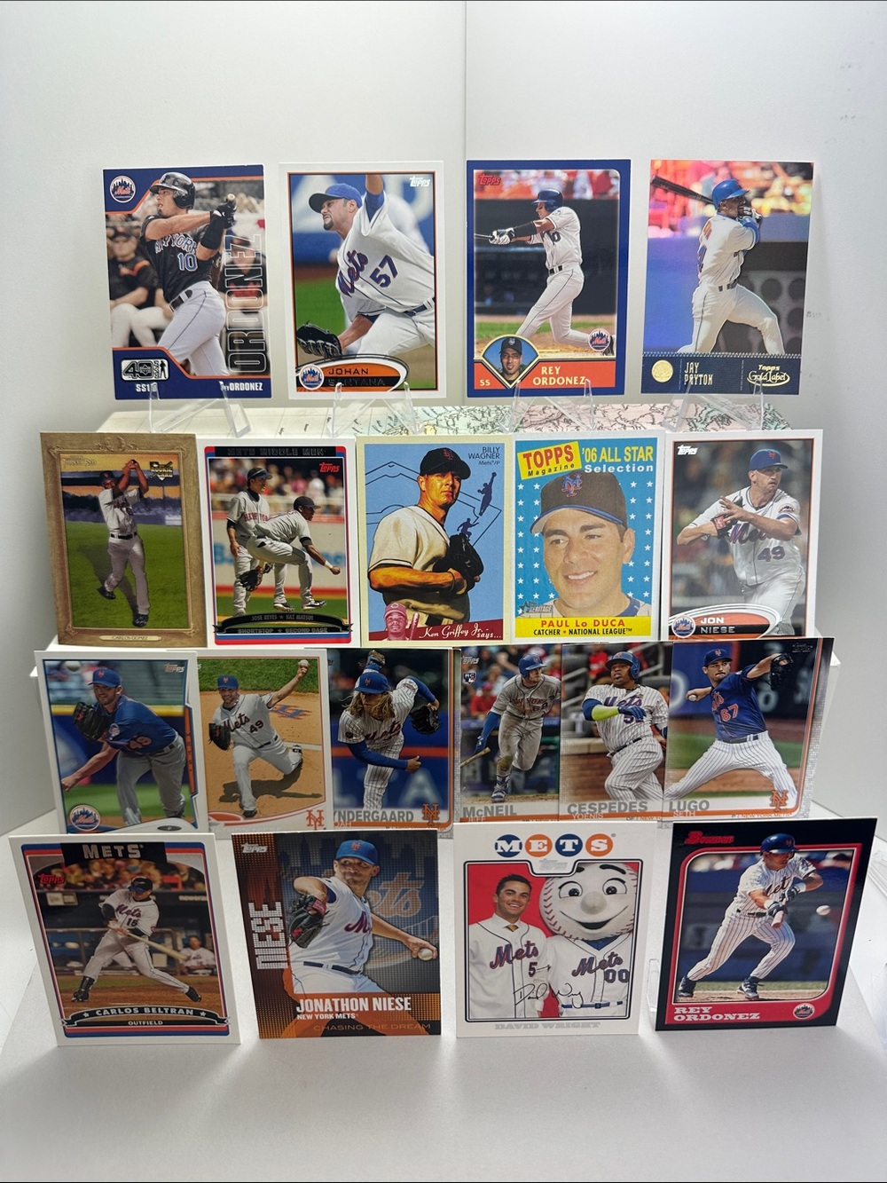 NY Mets 00’/10’ era lot of 19 Ordóñez/Wright/Beltran/Santana/Niese